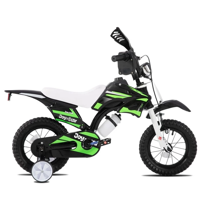 JOYKIE JOYSTAR 12/16 Inch Motorcycle Style With Kettle Rack Hi-ten Frame Front V Brake And Rear Coaster Brake Kids Bike factory