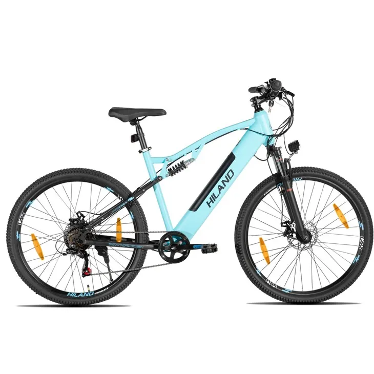 JOYKIE New Design HILAND MTB Electric Mountain Bike Full Suspension 36V 10.4ah 27.5 Inch Disc Brake suppliers