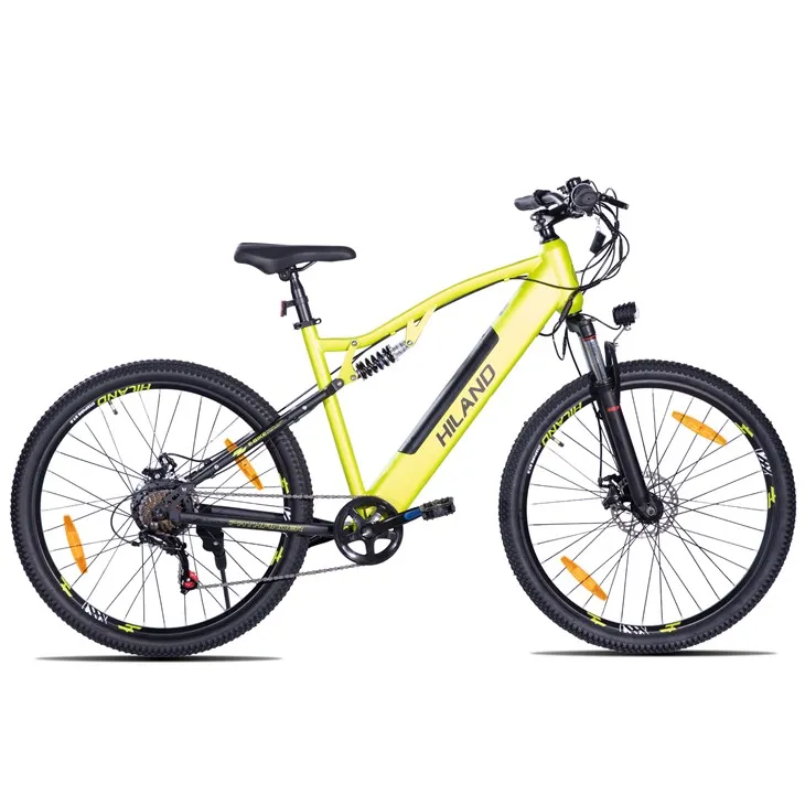 JOYKIE New Design HILAND MTB Electric Mountain Bike Full Suspension 36V 10.4ah 27.5 Inch Disc Brake