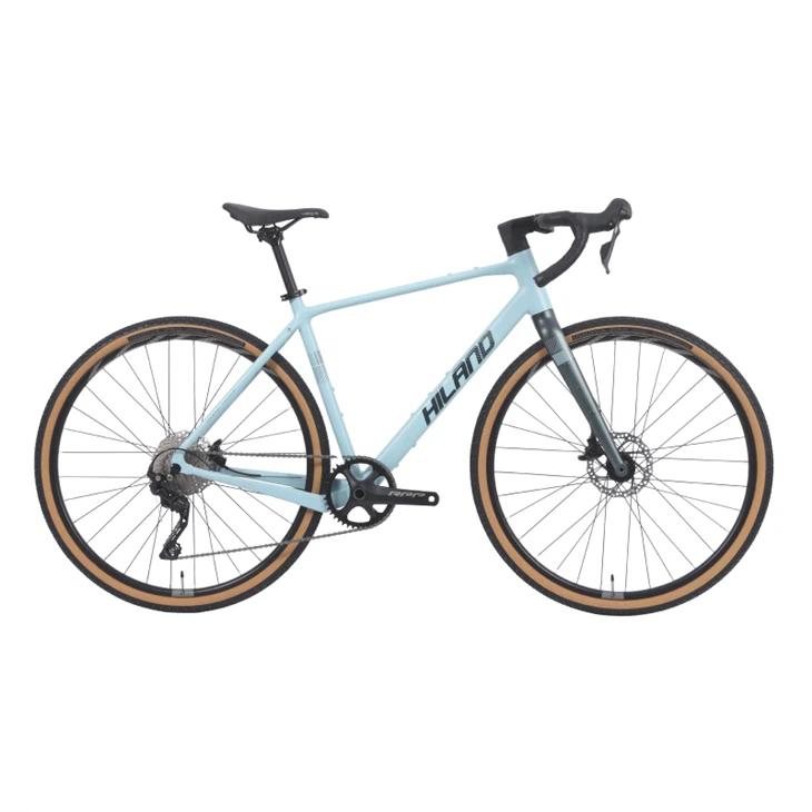 Road Bike Gravel Bike HILAND Hydraulic Disc Brake 700c 10 Speed Full Alloy Frame Bicycle