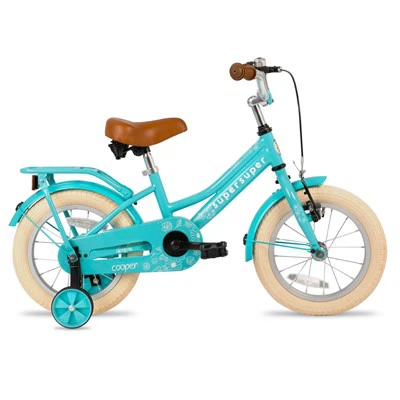 JOYKIE 14" Kids Bike With Training Wheels For 2-12 Year Old Toddlers And Kids Aluminum Fork Pedal Type