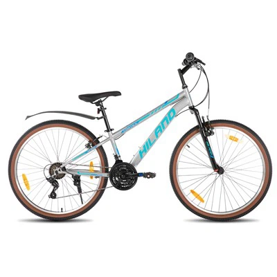 JOYKIE HILAND 26 Inch Mountain Bike For Mens And Womens, 21 Speeds Mountain Bicycle, High-Tensile Steel Frame, V Brake, Hardtail MTB For Adults