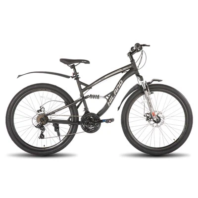 JOYKIE HILAND Full Suspension Mountain Bike, 21 Speed, 26 Inch Wheel, Dual Disc Brake Bike For Men Womens Adult Bicycle
